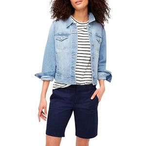 J Crew Gramercy Navy Blue 4-Pocket Mid Rise 9" Frankie Bermuda Chino Shorts 29W